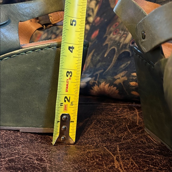 Born Olive Green Strappy Wedge Sandals - Picture 5 of 6